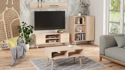 Bibliothèque Fondi sonoma oak, Scandinave