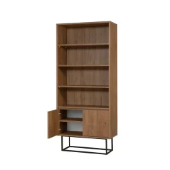 Bibliothèque industrielle bois et noir - BAILE