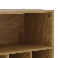 Bibliothèque Kistiandi 137 x 60 x 35 cm effet chêne foncé en.casa