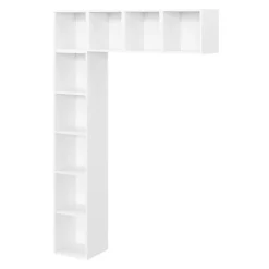 Bibliothéque murale blanc GoodHome Atomia H.225 x L.150 x P.35 cm