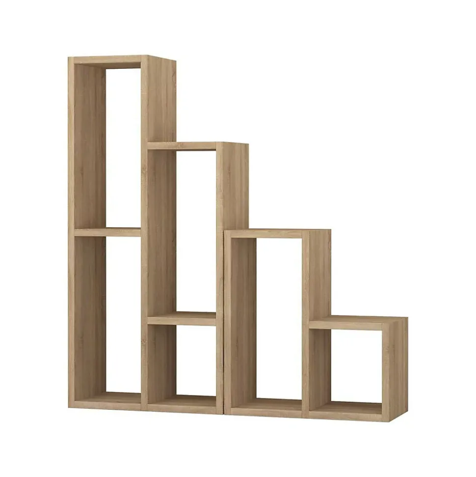 Bibliothèque Naruto, Etagère de bureau, Porte-livre mobile, Librairie, 84x20h89 cm, Chêne