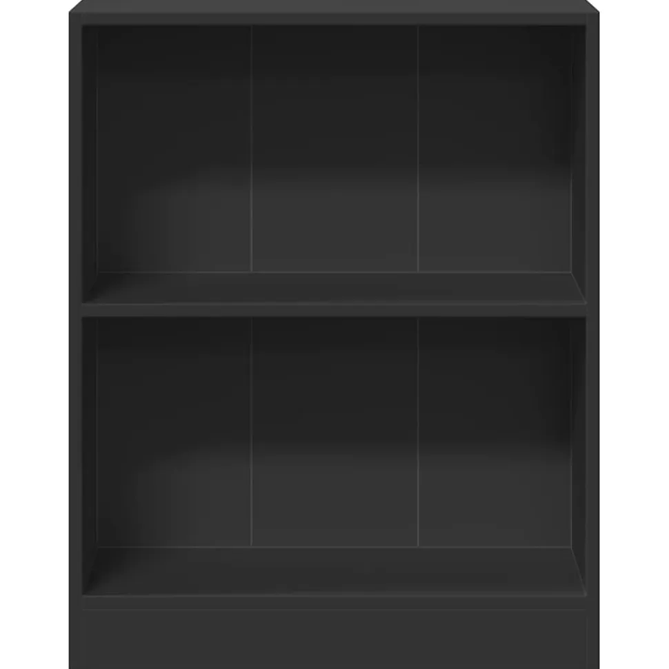 Bibliothèque Noir 60x24x76 cm Bois d'ingénierie vidaXL