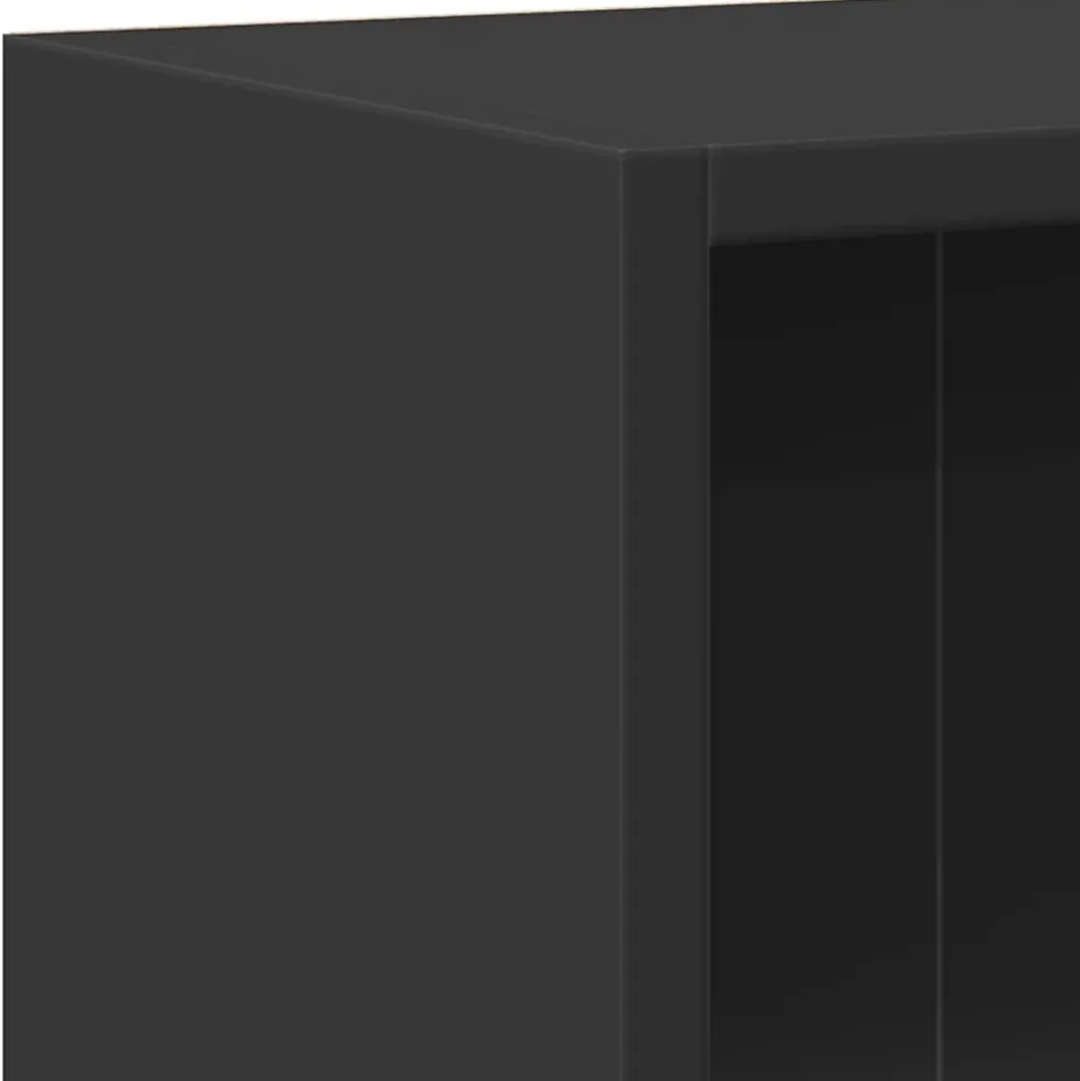 Bibliothèque Noir 60x24x76 cm Bois d'ingénierie vidaXL