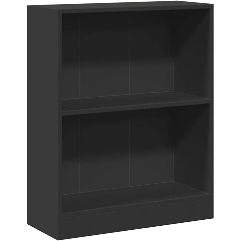 Bibliothèque Noir 60x24x76 cm Bois d'ingénierie vidaXL
