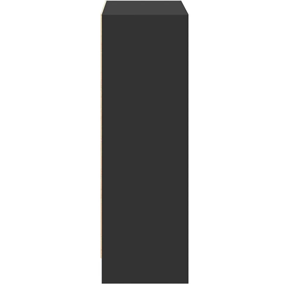 Bibliothèque Noir 60x24x76 cm Bois d'ingénierie vidaXL