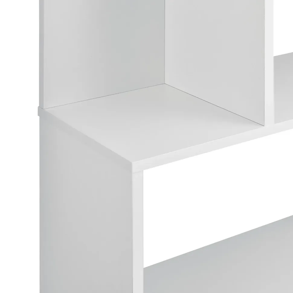 Bibliothèque Oxford 192 x 80 x 24 cm Blanc en.casa