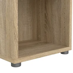 Bibliothèque Pabuk, Etagère de bureau, Porte-livre mobile, Librairie, 47x40 h222 cm, Chêne