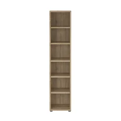 Bibliothèque Pabuk, Etagère de bureau, Porte-livre mobile, Librairie, 47x40 h222 cm, Chêne