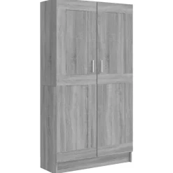 Bibliothèque Sonoma gris 82,5x30,5x150 cm Bois d'ingénierie vidaXL