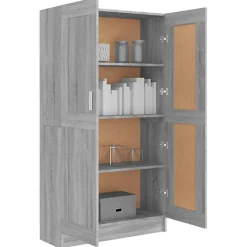 Bibliothèque Sonoma gris 82,5x30,5x150 cm Bois d'ingénierie vidaXL