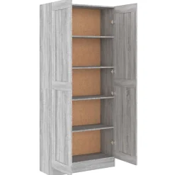 Bibliothèque Sonoma gris 82,5x30,5x185,5 cm Bois d'ingénierie vidaXL