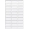 Bibliothèque étagère CD CEYLIA 30 cases avec étagères modulables bois blanc