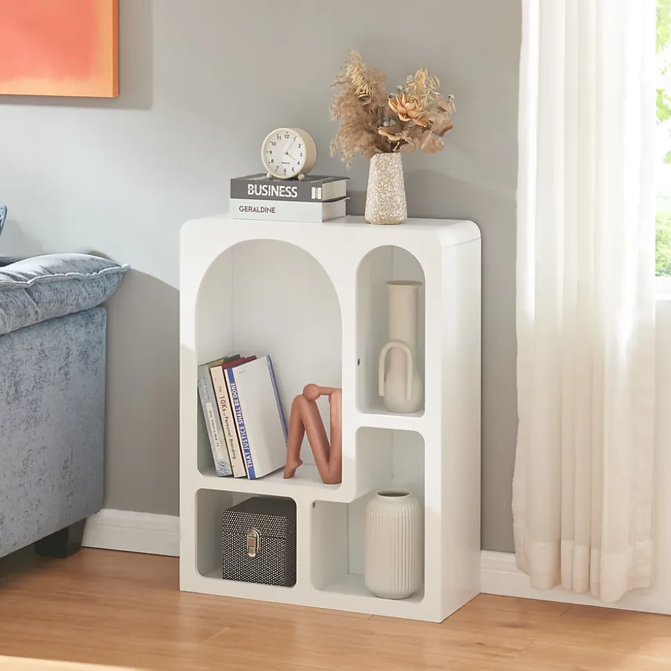 Bibliothèque Vaagaa 80 x 60 x 24 cm blanc en.casa