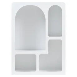 Bibliothèque Vaagaa 80 x 60 x 24 cm blanc en.casa