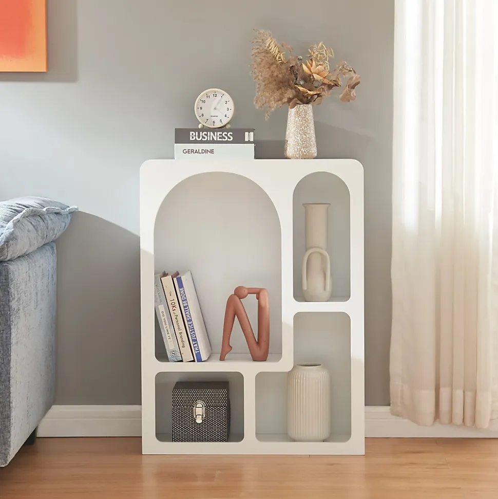 Bibliothèque Vaagaa 80 x 60 x 24 cm blanc en.casa