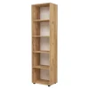 Bibliothèque Vara à 5 niveaux 178 x 49 x 30 cm effet chêne en.casa