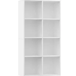 Bibliothèque/Buffet Blanc 66x30x130 cm Bois d'ingénierie vidaXL