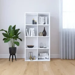 Bibliothèque/Buffet Blanc 66x30x130 cm Bois d'ingénierie vidaXL