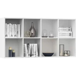 Bibliothèque/Buffet Blanc 66x30x130 cm Bois d'ingénierie vidaXL