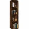 Bibliothèque/Meuble TV Chêne fumé 36x30x143cm Bois d'ingénierie vidaXL