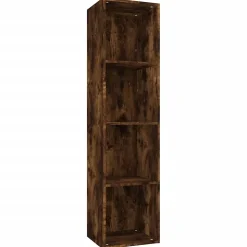 Bibliothèque/Meuble TV Chêne fumé 36x30x143cm Bois d'ingénierie vidaXL