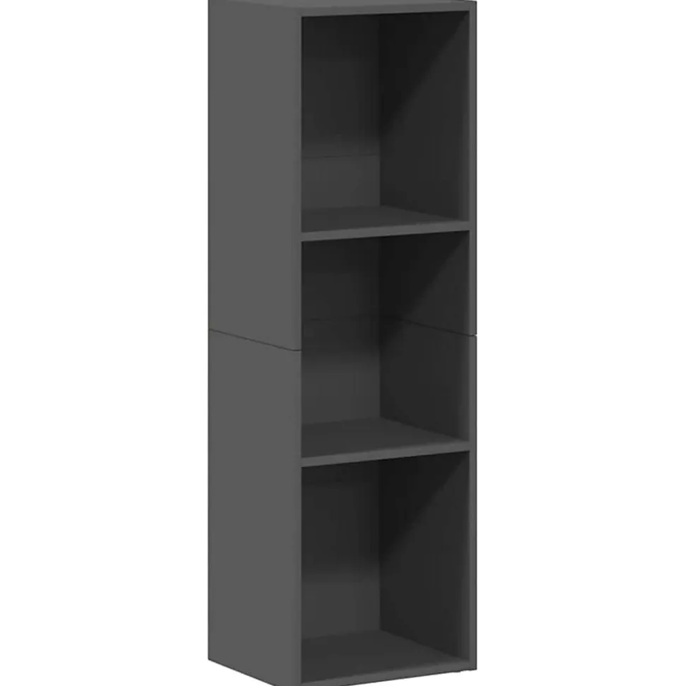 Bibliothèque/Meuble TV Gris brillant vidaXL