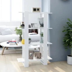 Bibliothèque/Séparateur de pièce Blanc 80x30x123,5 cm vidaXL