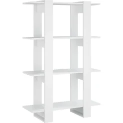 Bibliothèque/Séparateur de pièce Blanc 80x30x123,5 cm vidaXL