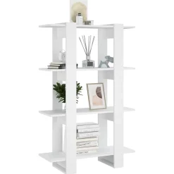 Bibliothèque/Séparateur de pièce Blanc 80x30x123,5 cm vidaXL