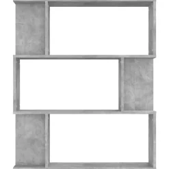 Bibliothèque/Séparateur de pièce Gris béton vidaXL