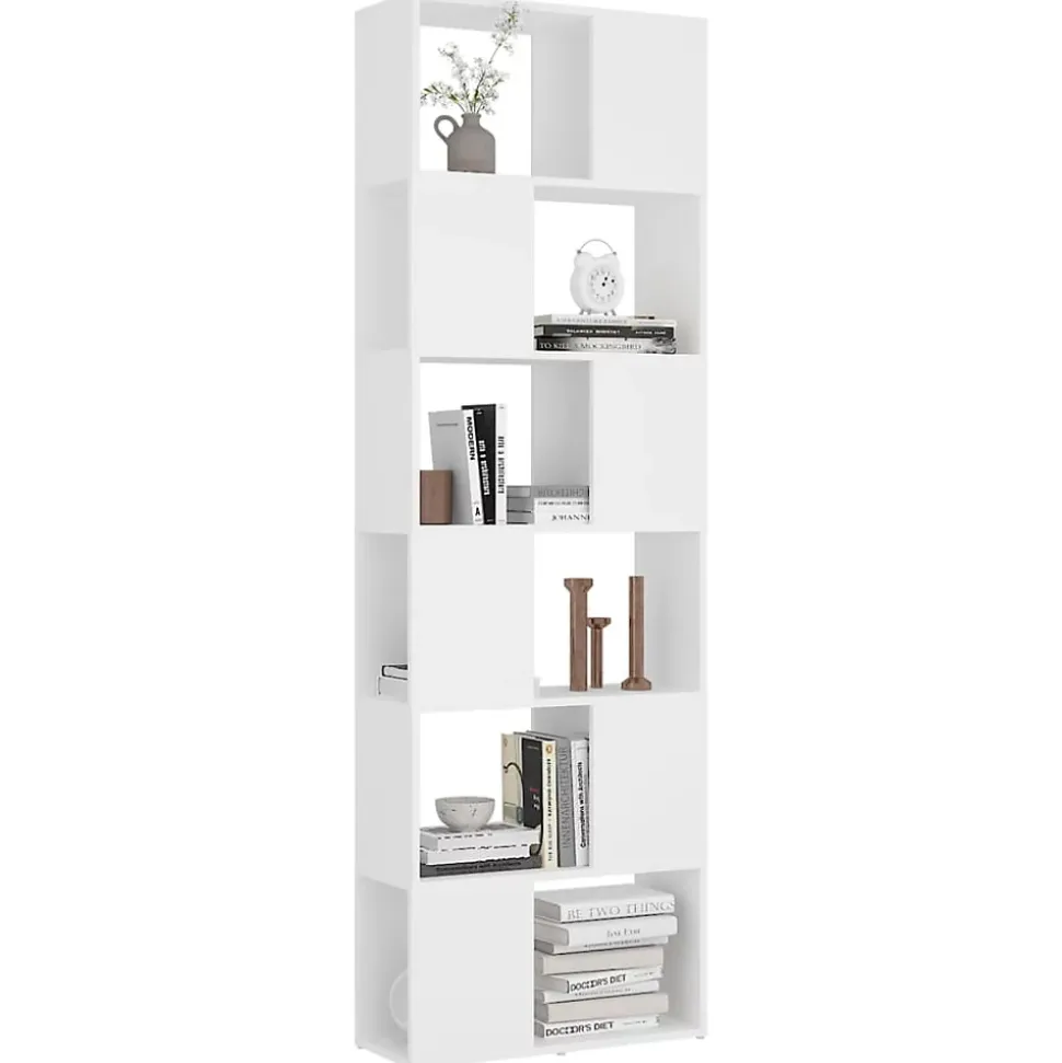 Bibliothèque/Séparateur de pièce Blanc 60x24x186 cm vidaXL