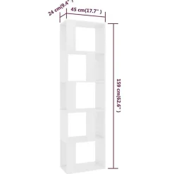 Bibliothèque/Séparateur de pièce Blanc vidaXL