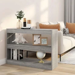 Bibliothèque/Séparateur de pièce sonoma gris 100x30x72 cm vidaXL