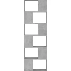 Bibliothèque/Séparateur de pièce Gris béton 60x24x186 cm vidaXL