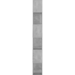 Bibliothèque/Séparateur de pièce Gris béton 60x24x186 cm vidaXL