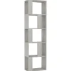 Bibliothèque/Séparateur de pièce Gris béton vidaXL
