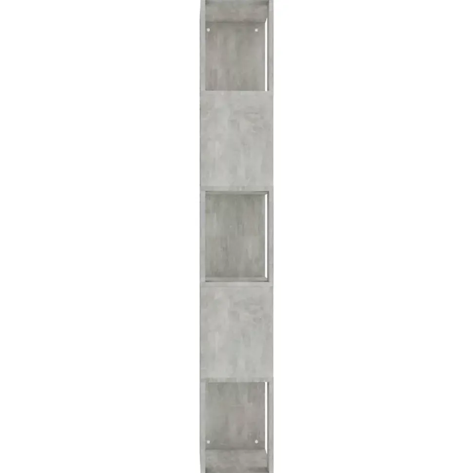 Bibliothèque/Séparateur de pièce Gris béton vidaXL