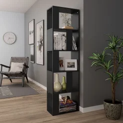 Bibliothèque/Séparateur de pièce Noir vidaXL