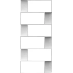 Bibliothèque/Séparateur de pièce Blanc Bois d'ingénierie vidaXL