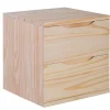 Bloc avec 2 tiroirs en pin massif pour étagère cube