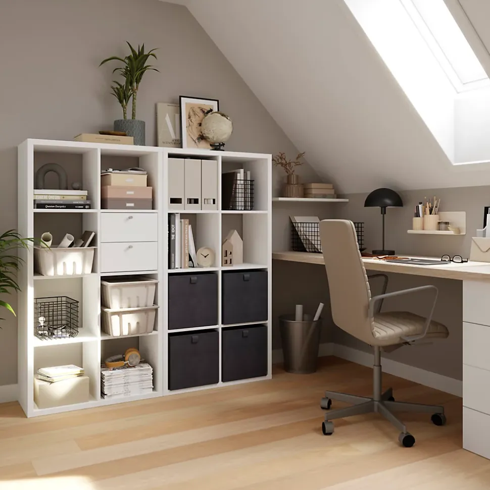 Bloc avec 2 tiroirs pour étagère cube GoodHome Mixxit blanc