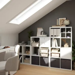 Bloc avec 2 tiroirs pour étagère cube GoodHome Mixxit blanc