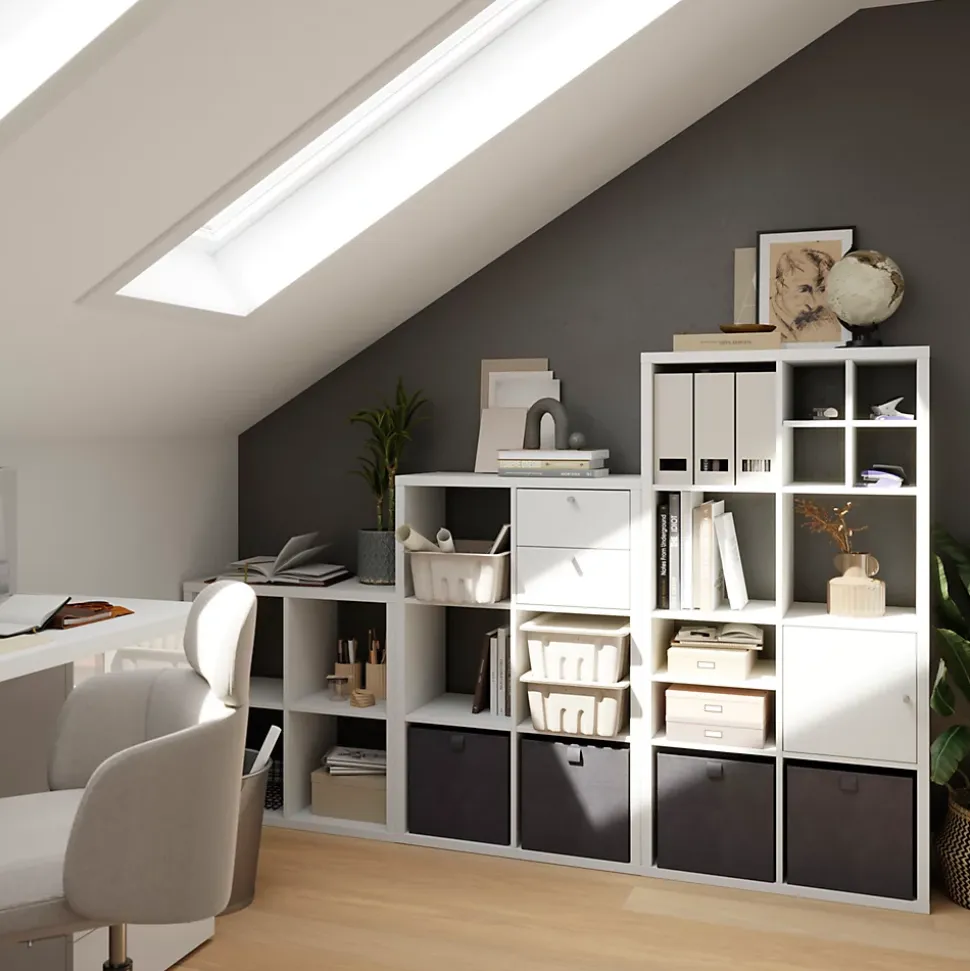 Bloc avec 2 tiroirs pour étagère cube GoodHome Mixxit blanc
