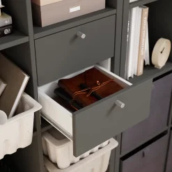 Bloc avec 2 tiroirs pour étagère cube GoodHome Mixxit anthracite