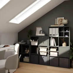Bloc avec 2 tiroirs pour étagère cube GoodHome Mixxit anthracite