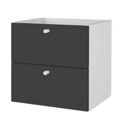 Bloc avec 2 tiroirs pour étagère cube GoodHome Mixxit anthracite