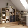Bloc avec 2 tiroirs pour étagère cube GoodHome Mixxit effet chêne
