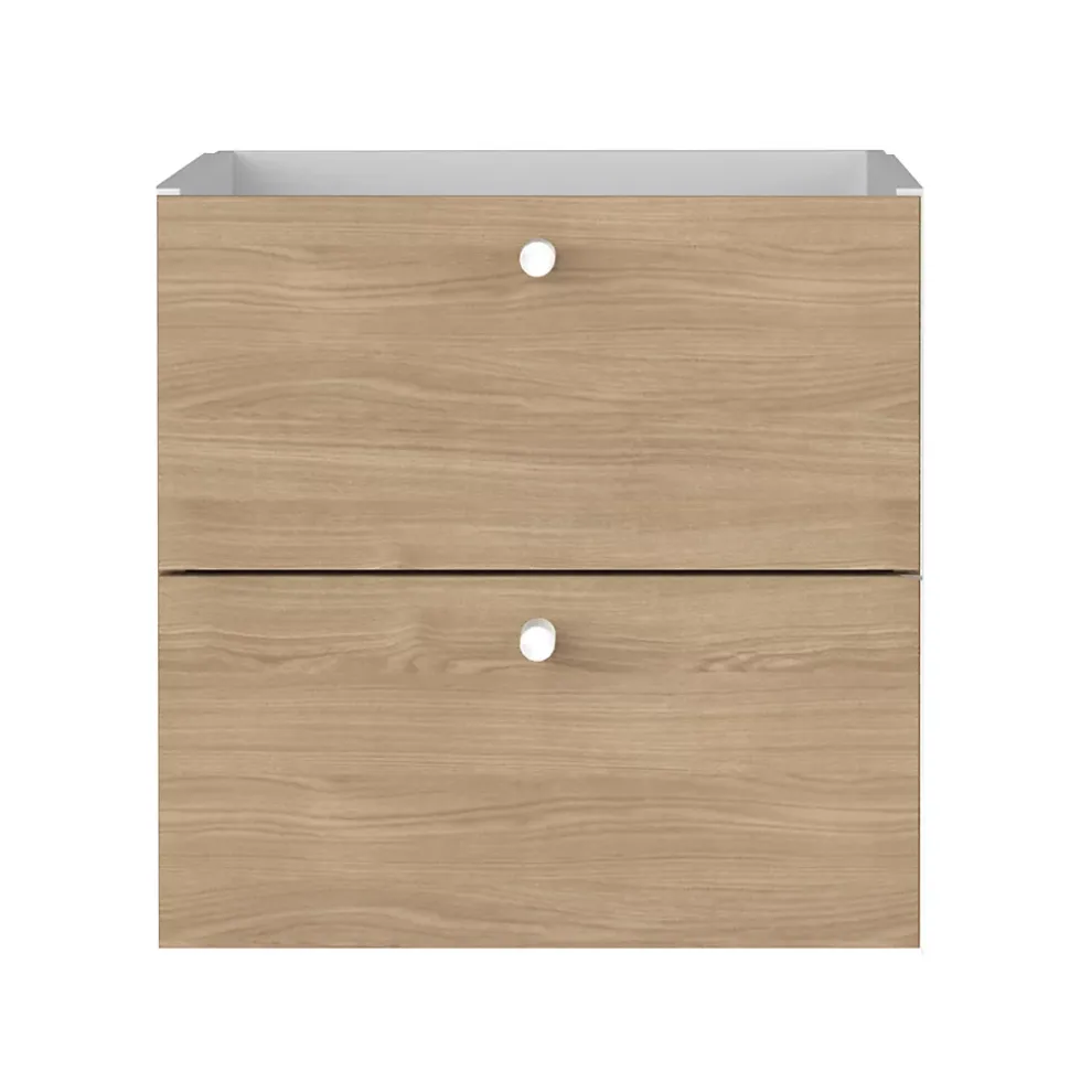 Bloc avec 2 tiroirs pour étagère cube GoodHome Mixxit effet chêne