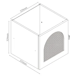 Bloc avec porte en arche pour étagère cube GoodHome Mixxit effet chêne et cannage