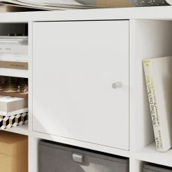 Bloc avec porte pour étagère cube GoodHome Mixxit blanc